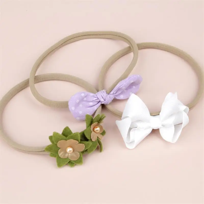 10 шт./компл. детская нейлоновая резинка повязка на голову эластичная