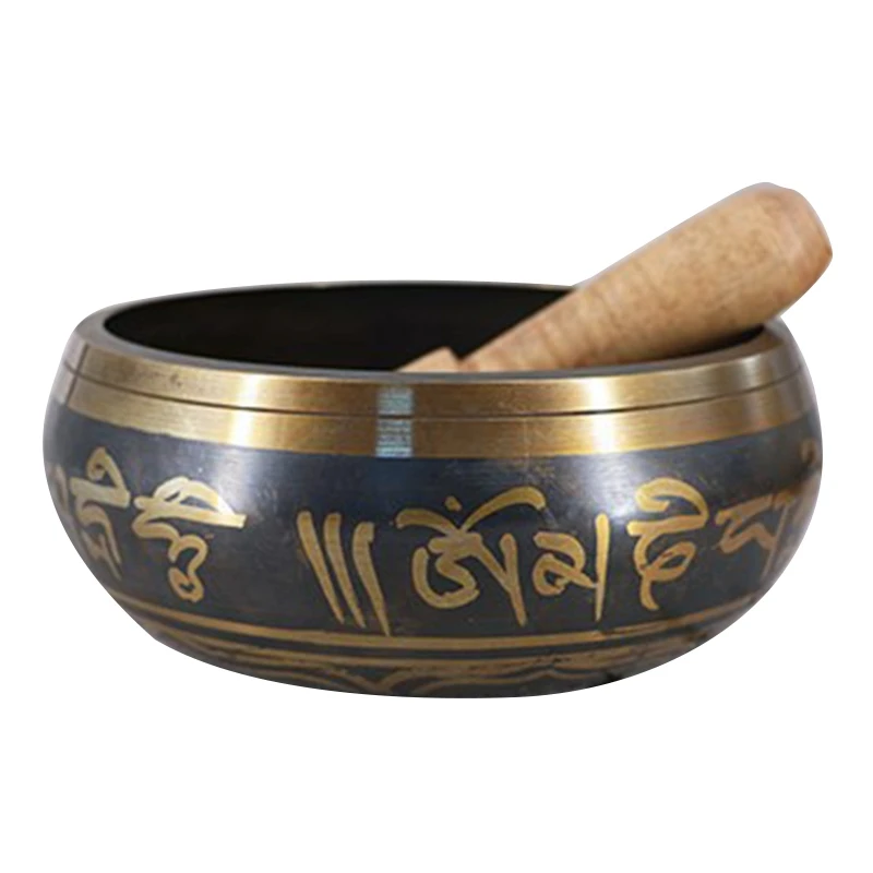 

Nepal Buddhist Singing Bowl Meditation Yoga Bowl Set With Wooden Hammer Tibetan Singing Buddha Sound Bowl Decoration