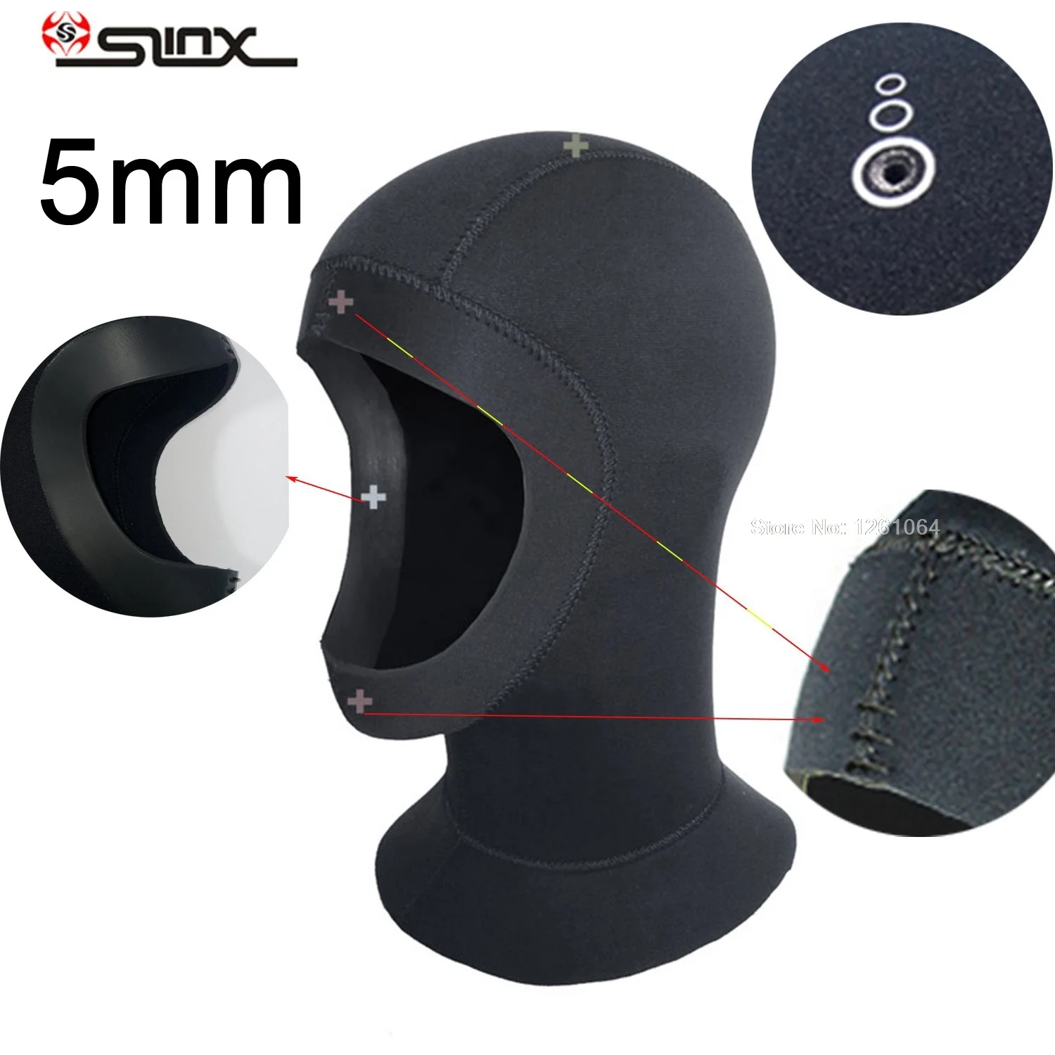 

5mm Neoprene Dive Hood Cap for Scuba Diving Cold Water Scuba Dive Sports Cap Waterproof Keep Warming Brand New 1pc Slinx