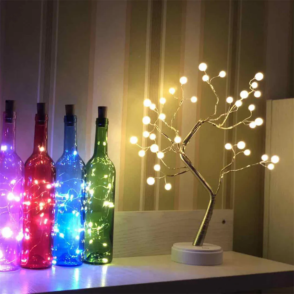 36LED светильник s Ночной с жемчугом бонсай Настольный ПК сенсорный деревом для