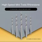 10 шт. 0,8-3,0 мм HSS Электрические шлифовальные сверла с прямой ручкой точные ручные спиральные сверла набор для резьбы Деревообрабатывающие инструменты