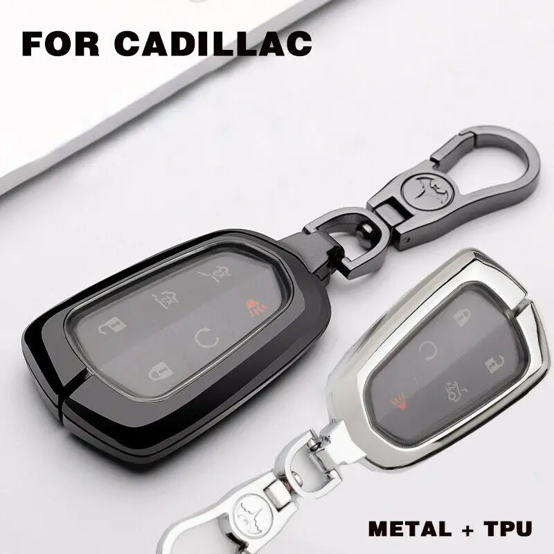 

Чехол для ключа автомобиля из цинкового сплава для Cadillac Escalade CT6 ATS XT5 XTS ATS-L CTS 2015 2016 2017 чехол дистанционного брелока защитная сумка