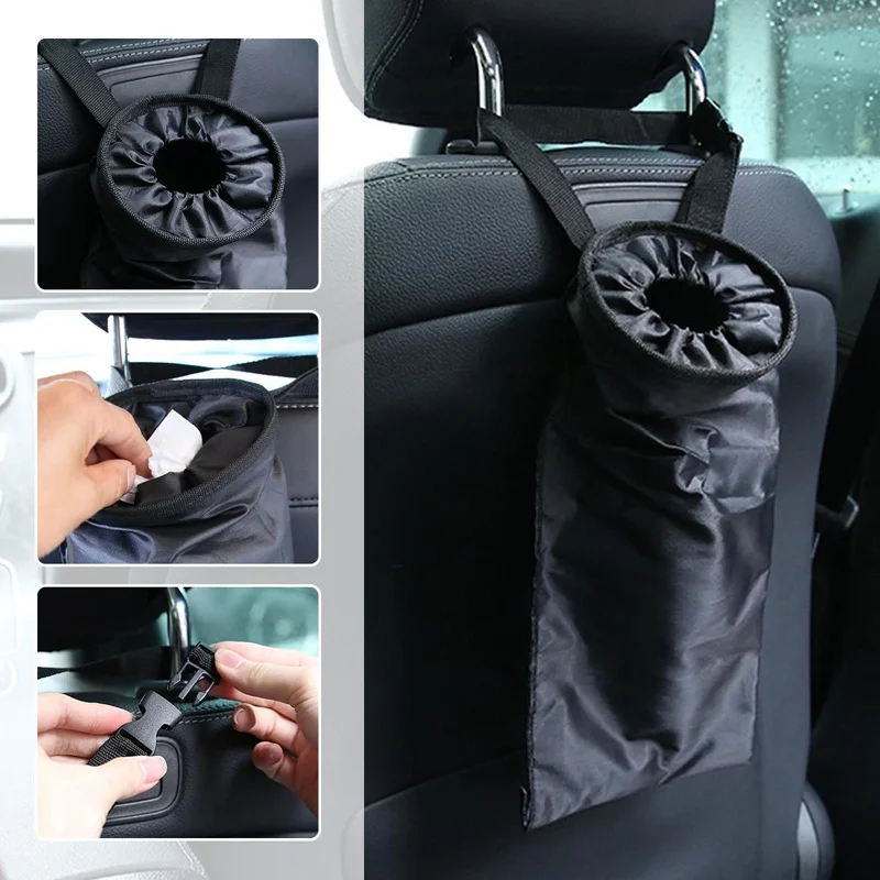 

Car Environmental Protection Garbage Bag Car Seat Back Storage Hanging Bag 1pc