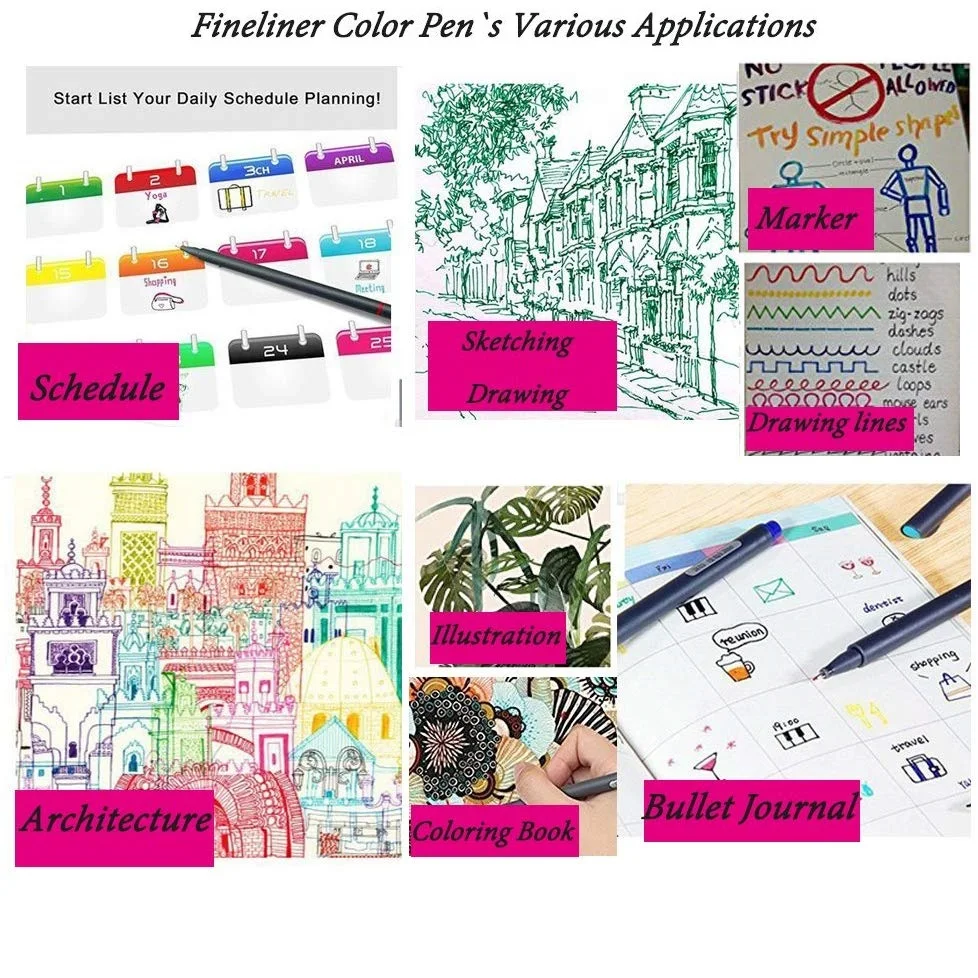 10 цветов Φ тонкая линия 0 38 мм акварельный маркер для рисования лайнер живопись