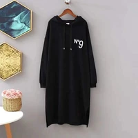 new big large plus size autumn spring dress girls casual women clothes tops long sleeve hoodies for teen lady long hoody dresses