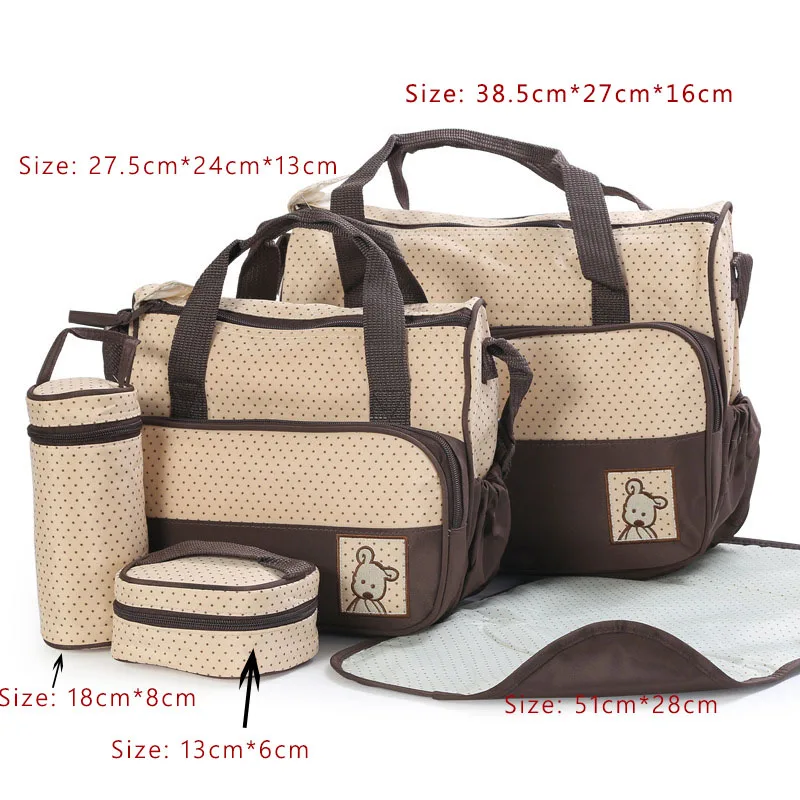 Coffee set Новые подгузники, модные женские дорожные сумки для младенцев, для кормящих мам, сумка luiertas на одно плечо, Детская сумка - Цвет: Coffee set