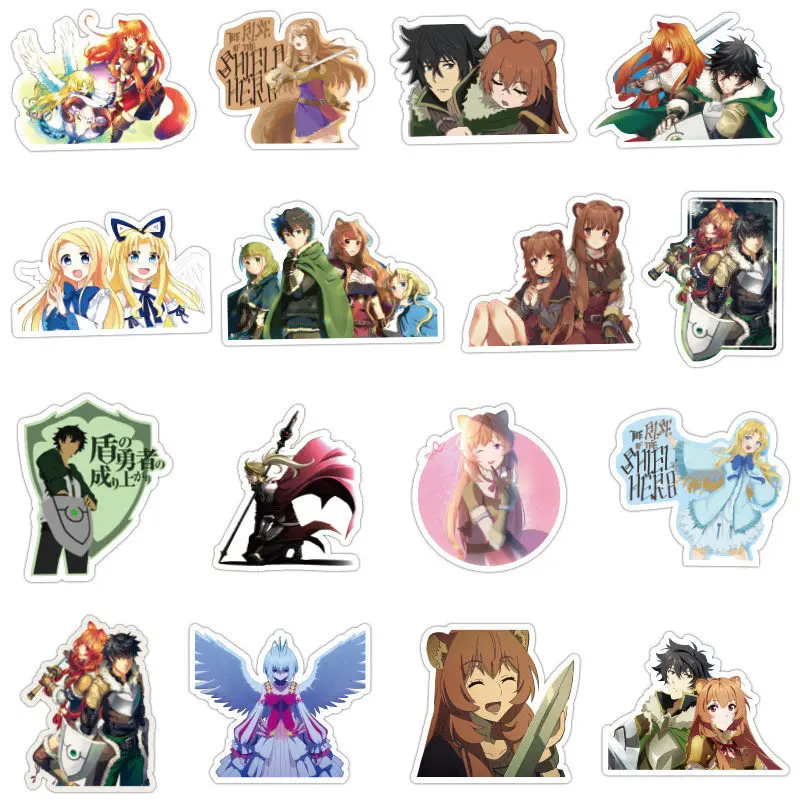 Calcoman&iacute;a de Anime The Rising of the Shield, pegatinas de Raphtalia y Filo, monopat&iacute;n impermeable, pegatina para ordenador port&aacute;til, 50 Uds.-1