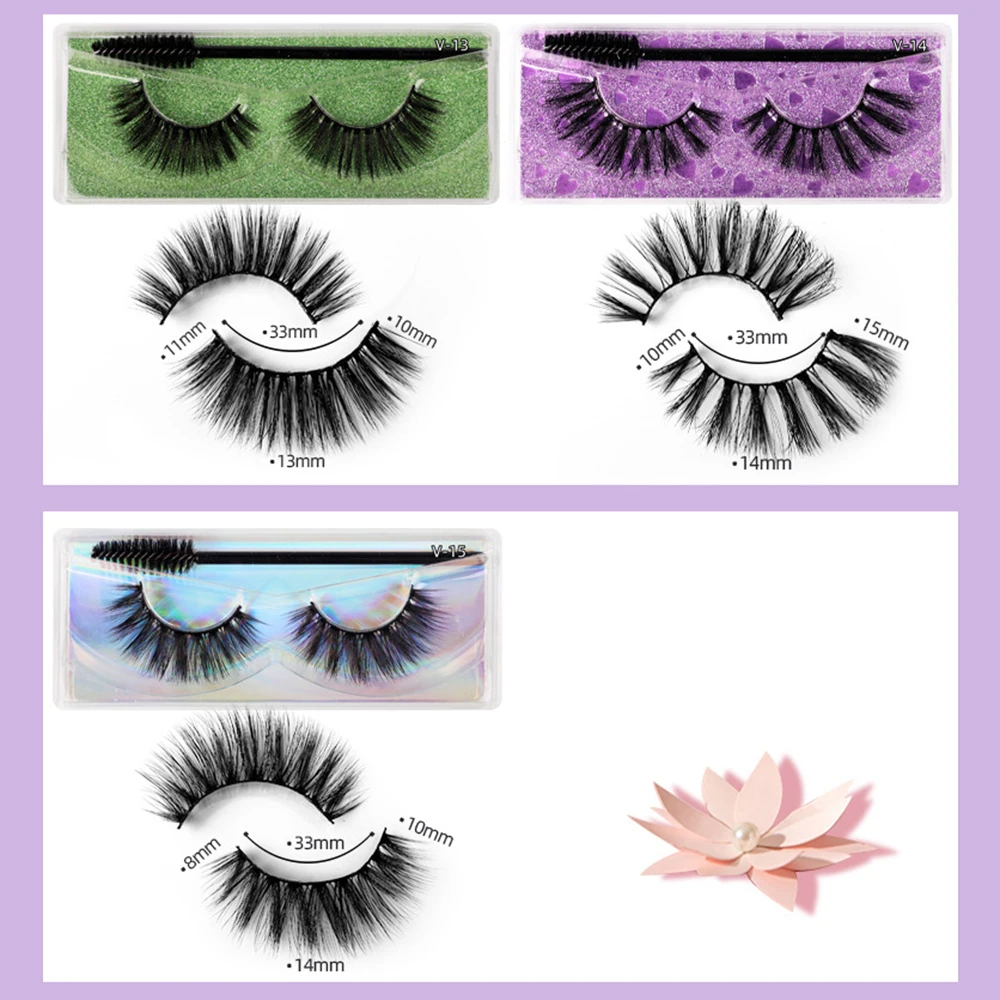 Плотные накладные ресницы классического типа для макияжа, продление ресниц, мягкие подделки из искусственного меха 3D.