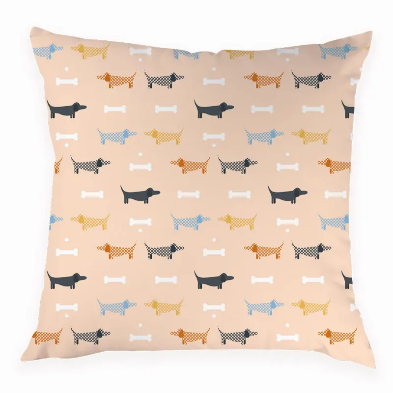 Чехол для подушки с мультяшным рисунком животного украшение дома 45x45 см | Дом и