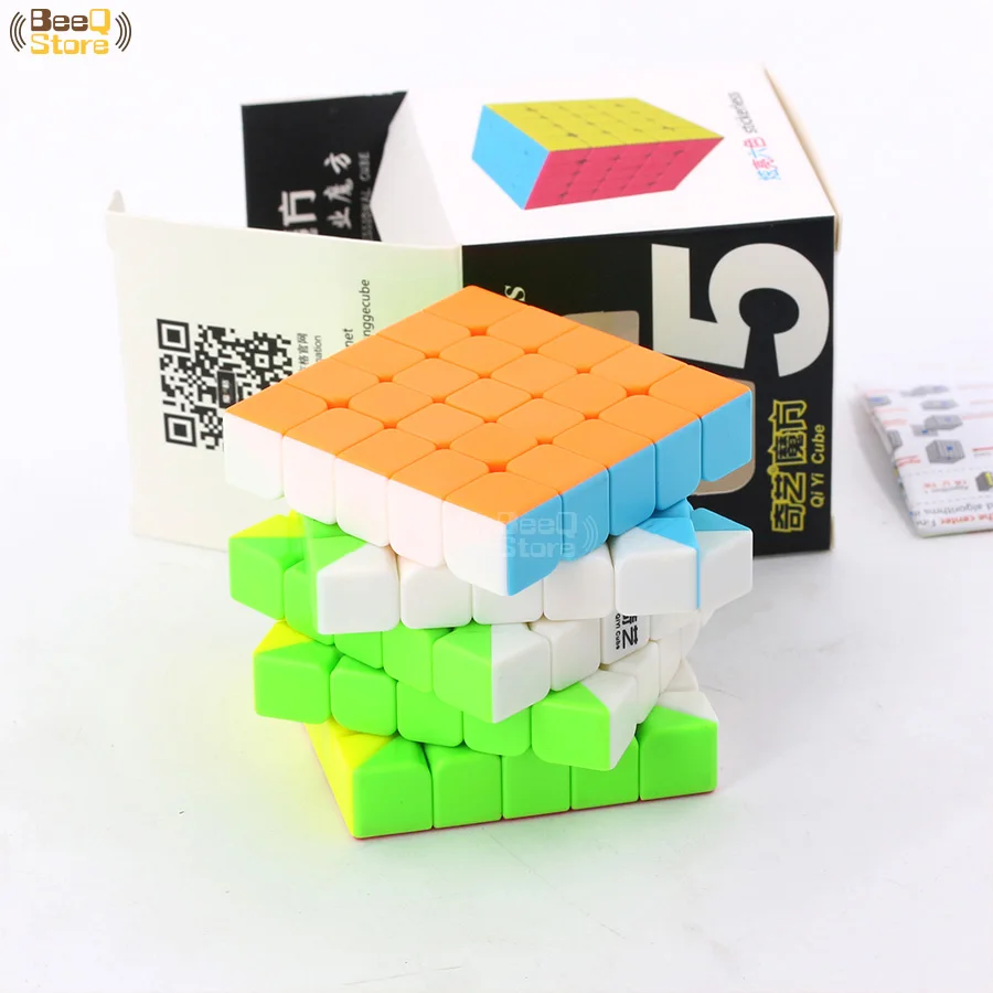 Кубик Рубика Qiyi QizhengS 5x5 5x5x5 5 уровней 61 мм пазл профессиональный черный без наклеек