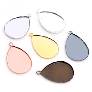 18x25 мм 13x18 мм 10x14 мм Высокое качество Медь капельница стиль зуб Кабошон База Камея Настройки ожерелье DIY ювелирных изделий