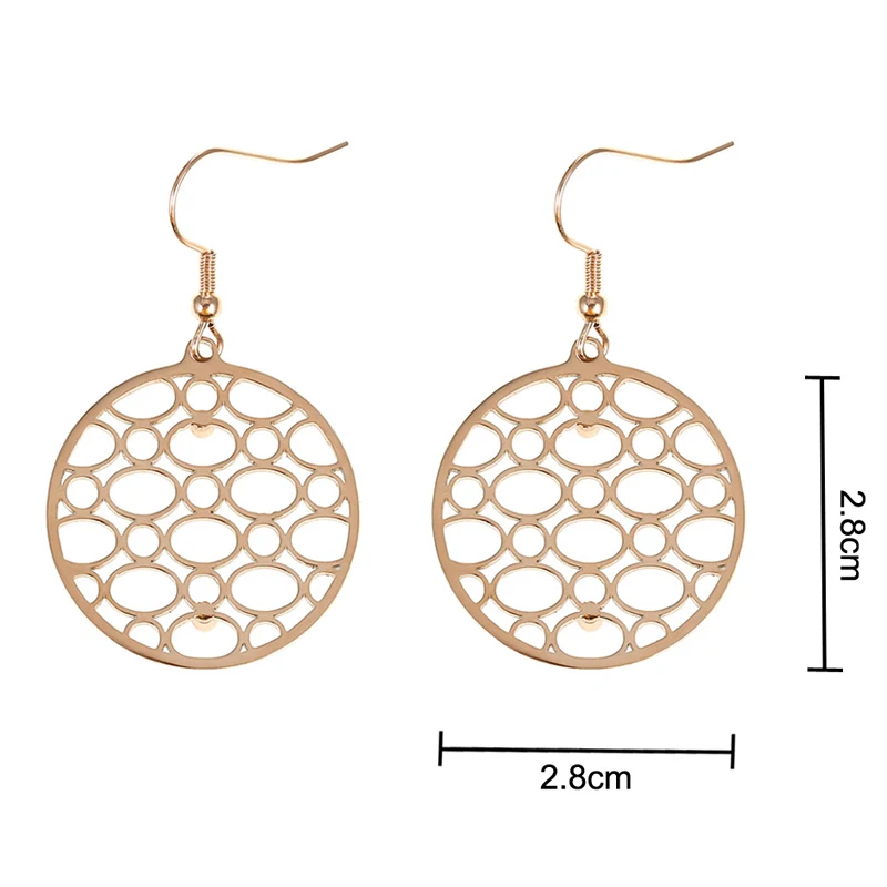 Круглые Кожаные Подвесные серьги Cremo со сменными пузырями Женские Ювелирные