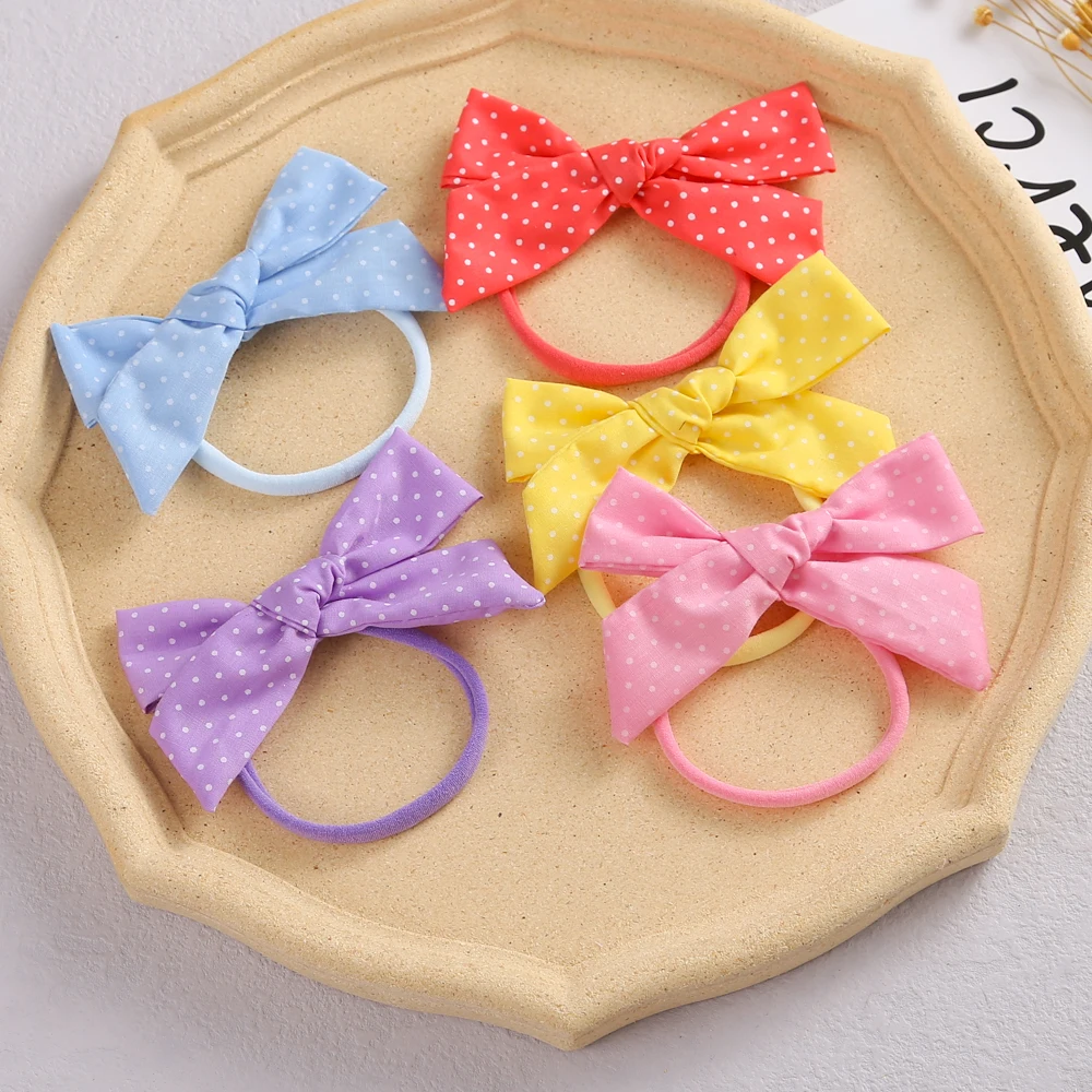 

Детская повязка на голову ярких цветов, эластичная нейлоновая повязка на голову с бантом для маленьких девочек, детские милые головные убор...