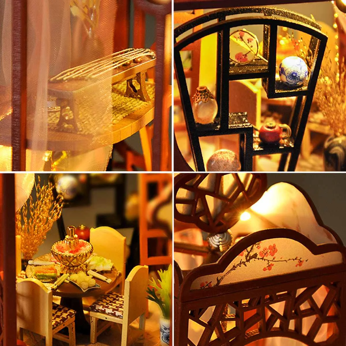 Деревянный Кукольный дом миниатюрный сделай сам с пазлом сборный 3D миниатюрные