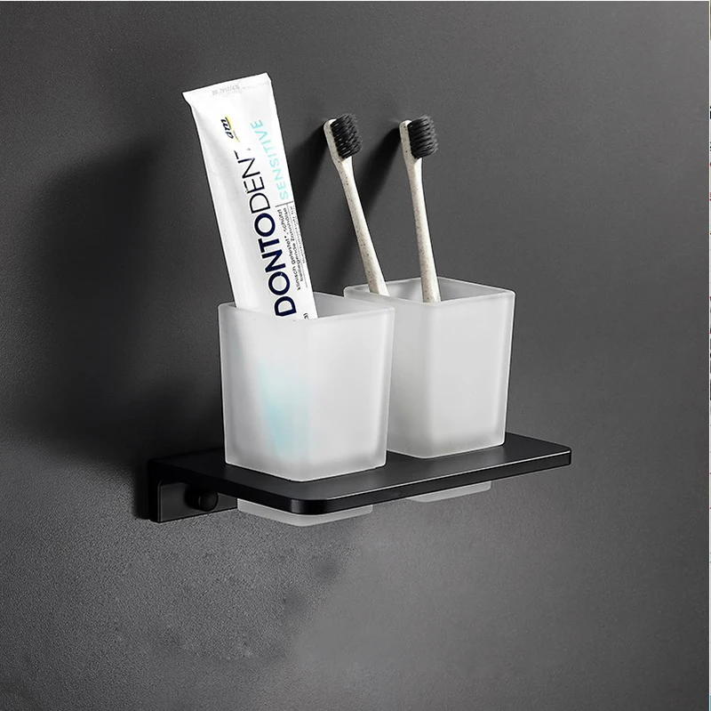 tooth brush holders Аксессуары для ванной комнаты вешалка для полотенец Держатель для полотенец угловая полка держатель для туалетной щетки крючки для халатов черный набор аксессуаров для ванной комнаты - Цвет: tooth brush holders