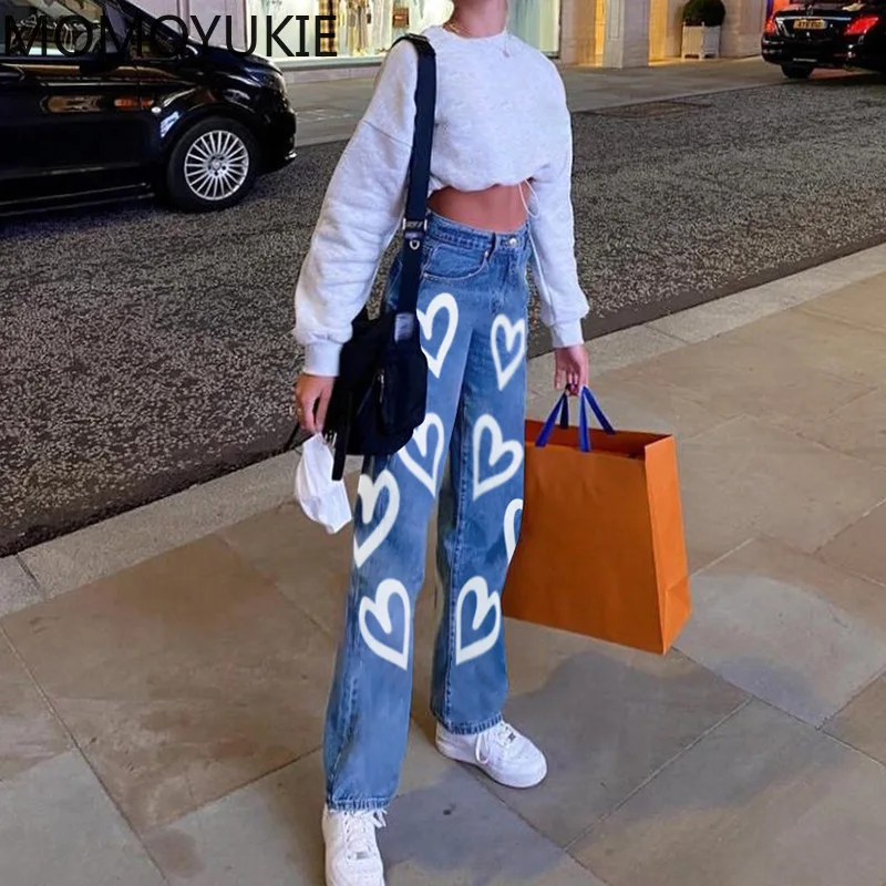 Женские джинсы с широкими штанинами винтажные длинные ковбойские брюки