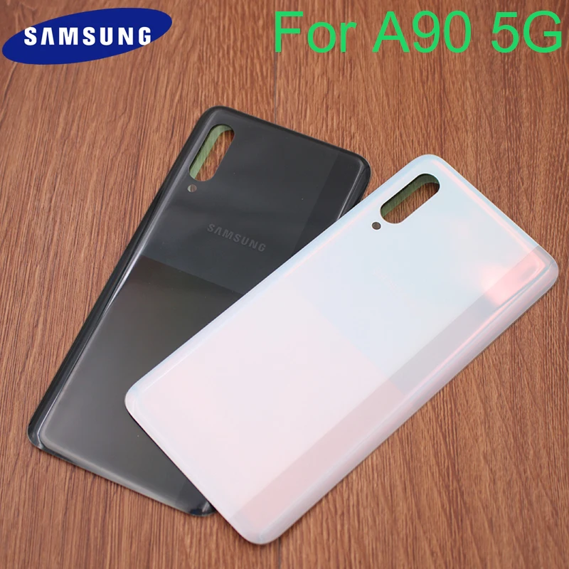 

Оригинальный чехол для Samsung Galaxy A90 5G A908, задняя крышка батарейного отсека, заднее стекло, корпус, сменный + клей для Galaxy SM-9080