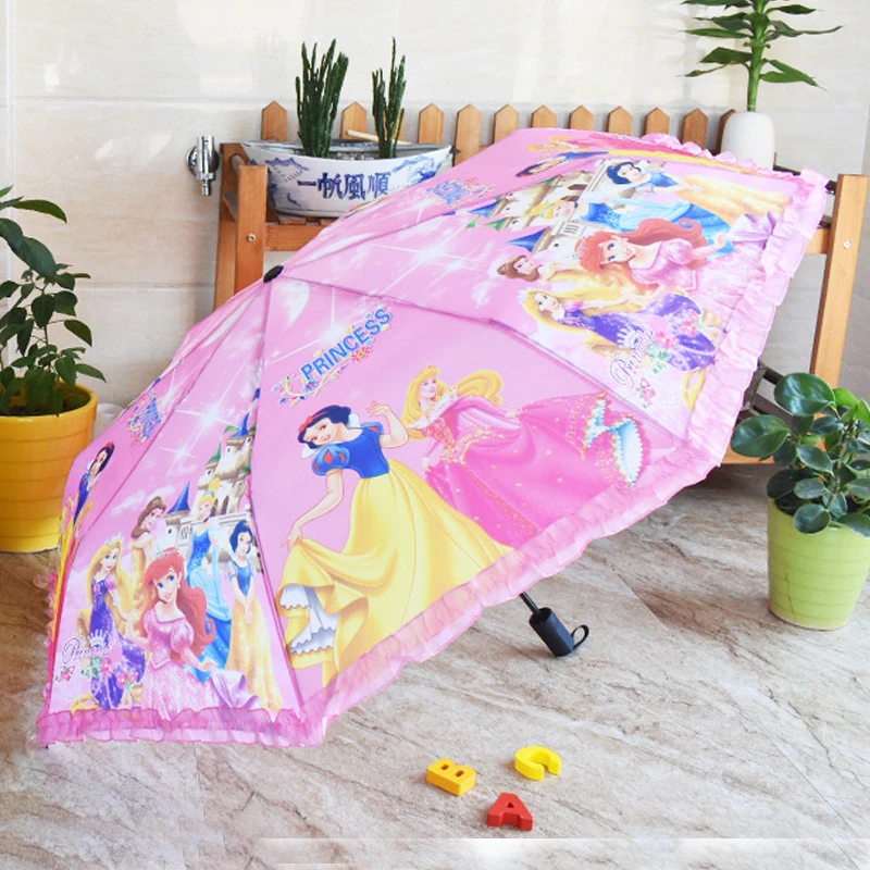 

Disney Cartoon Children's Umbrella Frozen Elsa Sofia Cars Spider-Man New Boys and Girls Student Kids Cute Folding Umbrella