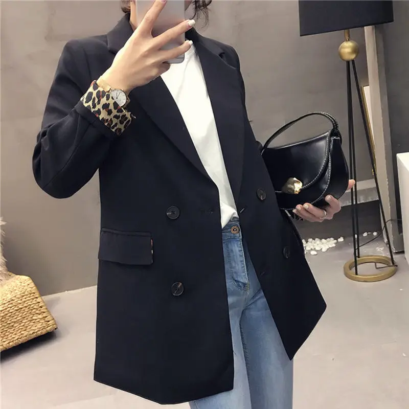 

Suit Women's Jacket Mid-Length 2020 Spring Korean Style New Loose Casual Small Suit