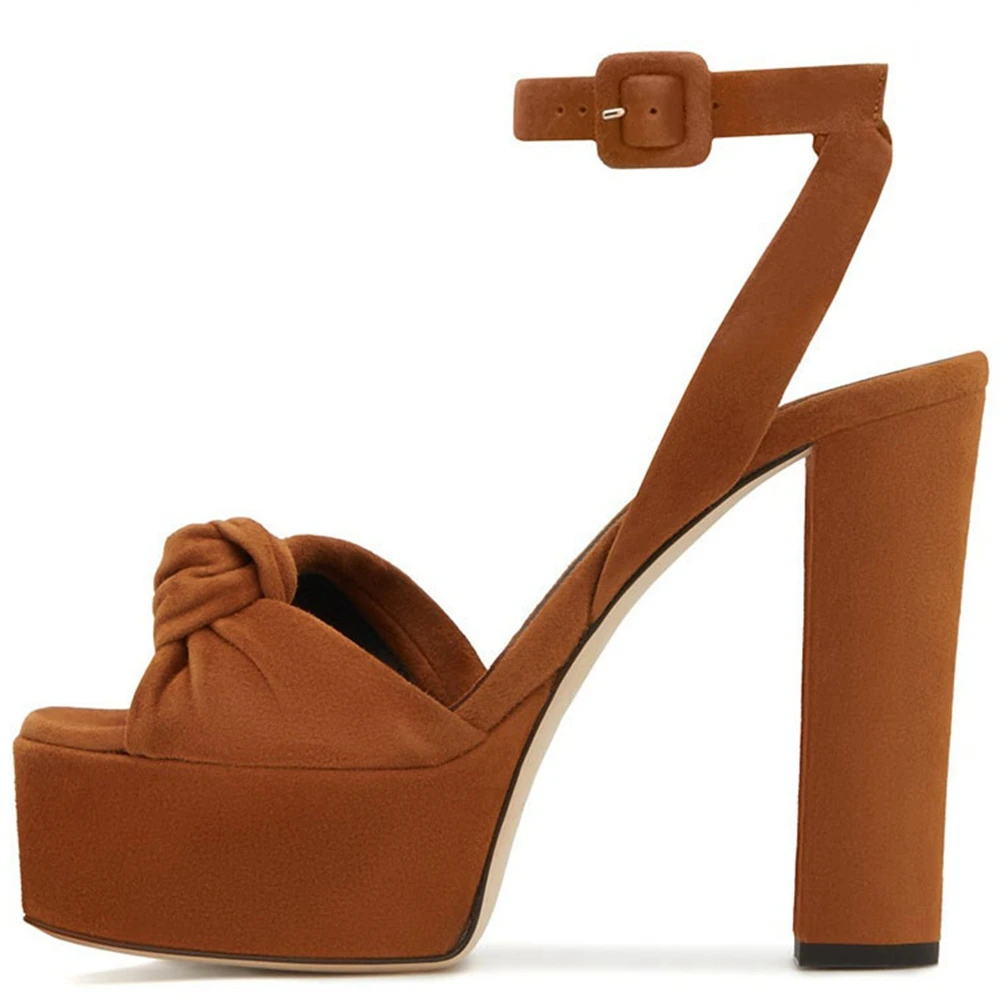 

SaraIris Big Size 46 Ladies High Heel Bowknot Mature Sexy Sandals Solid Buckle Peep Toe Platform Women Sandals Women Shoes