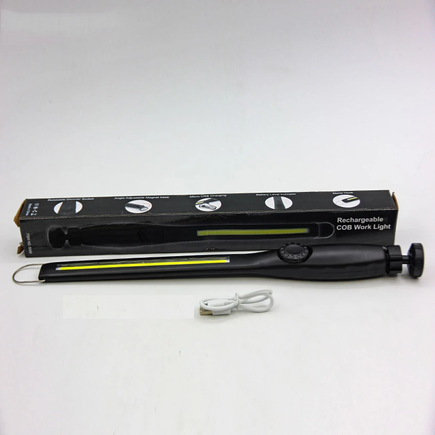 COB Автомобильная ремонтная лампа с высоким магнитным крюком регулируемый угол