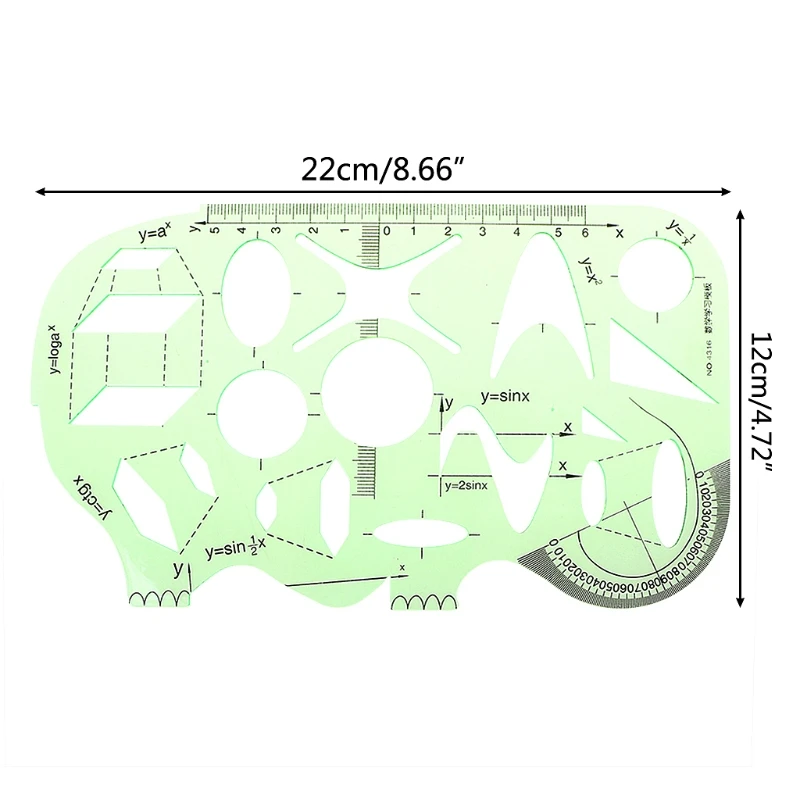 

Students Stationery Math Circle Measuring Drawing Tool Template Ruler School Office Supplies C26