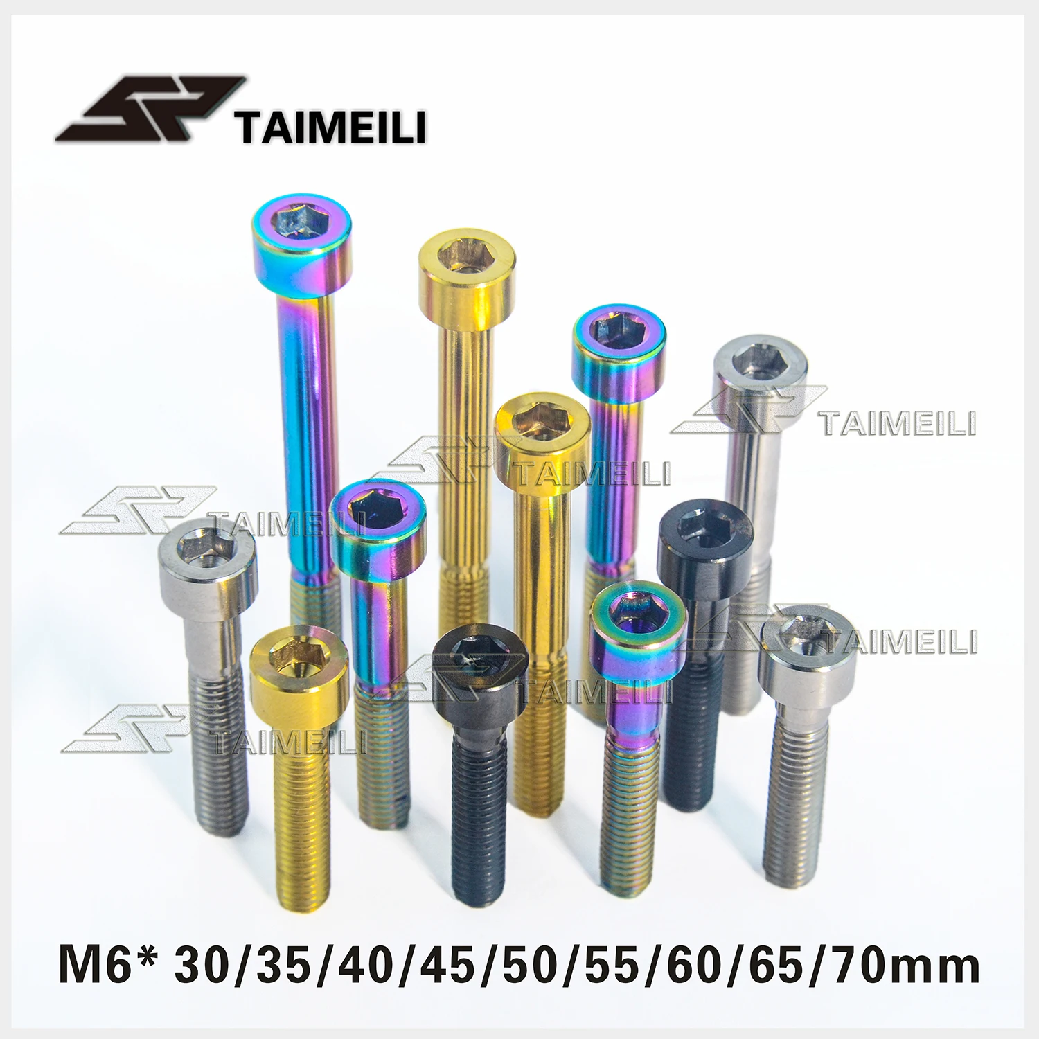 Титановый болт с цилиндрической головкой M6 * 12/15/25/30/35/40/50/55/60/65/70 мм сменные винты