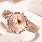 Элегантные кварцевые часы с мини-фокусом для женщин, роскошные простые наручные часы от ведущего бренда, женские часы с сетчатым ремешком из розового золота, Relogio Girl 0331