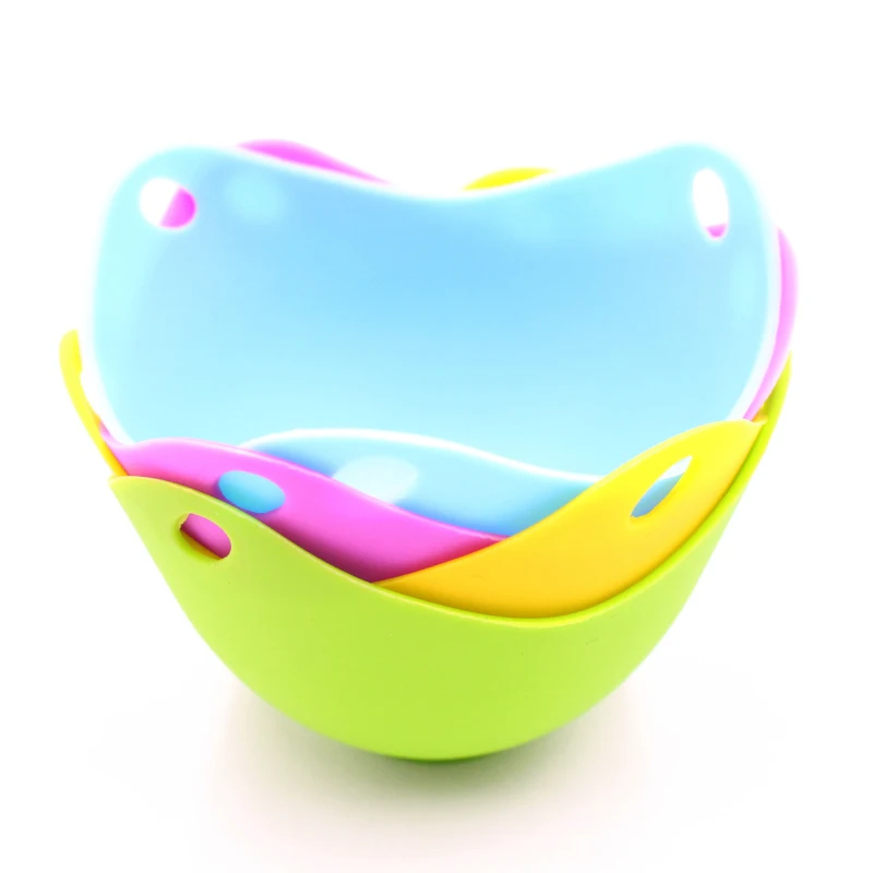 

High Temperature Silicone Egg Boiler Hot Creative Egg Bowl Egg Cooker Egg Holder Random Color Egg Cooker Cooking Utensils