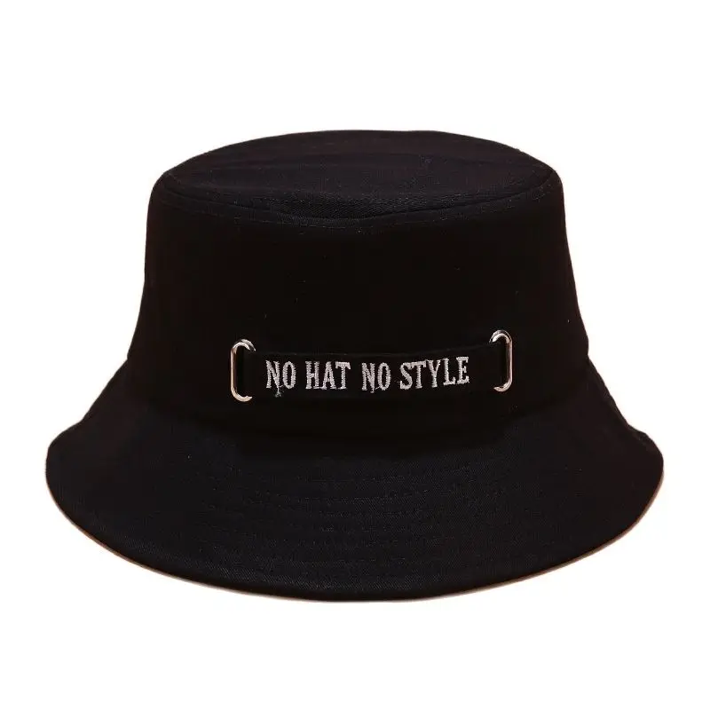 

Cotton Letter Embroidery Fisherman Hat For Women Outdoor Fishing Cap Casual Panama Bucket Cap Sunscreen Sun Cap