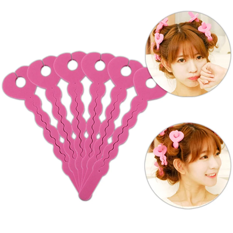 6 шт. Популярные DIY бигуди Волшебные Инструменты для волос грушевидные локоны