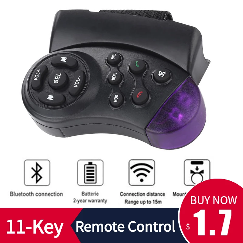 Универсальный 11 ключ рулевого колеса Беспроводной дистанционного Управление
