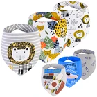 3 шт.лот нагрудники для новорожденных мальчиков и девочек мультяшный бренд 100% хлопковое детское полотенце Бандана Шарф детский шарф для младенцев DS9