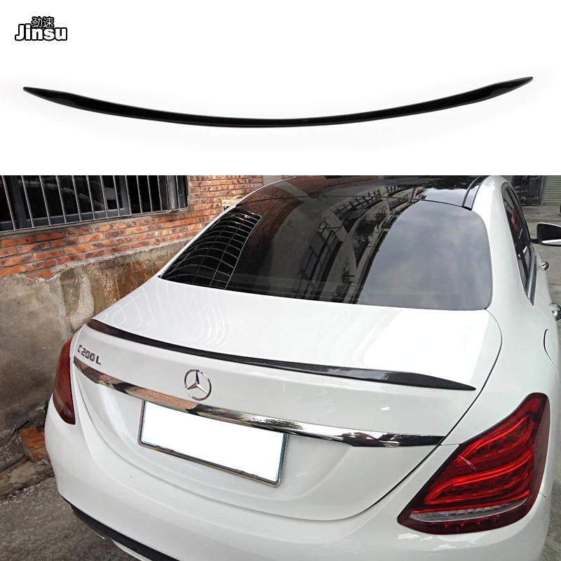 Стильный спойлер C63 для заднего багажника из углеродного волокна губа benz c класса