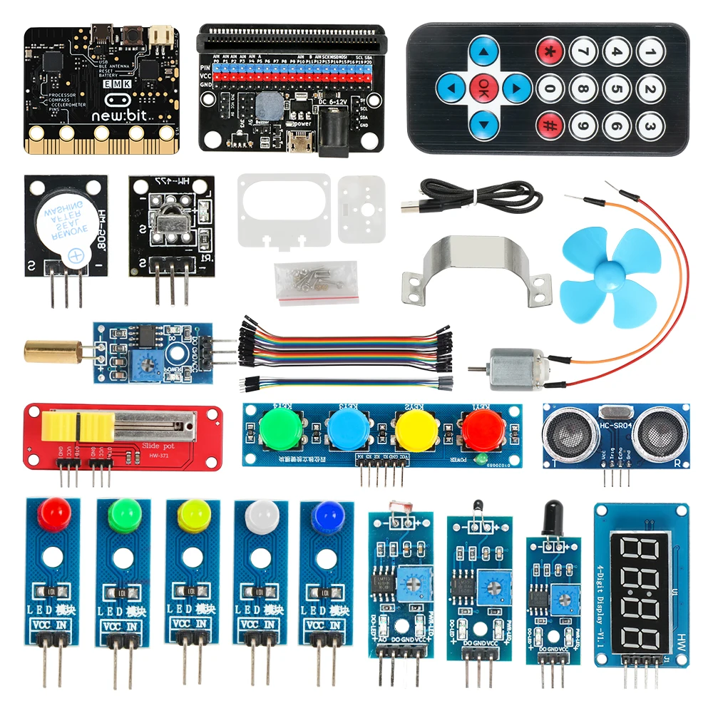 Keywish New:Bit Diy совместим с Micro:Bit Electronic Kit поддержка Makecode Python. Стартовый набор для