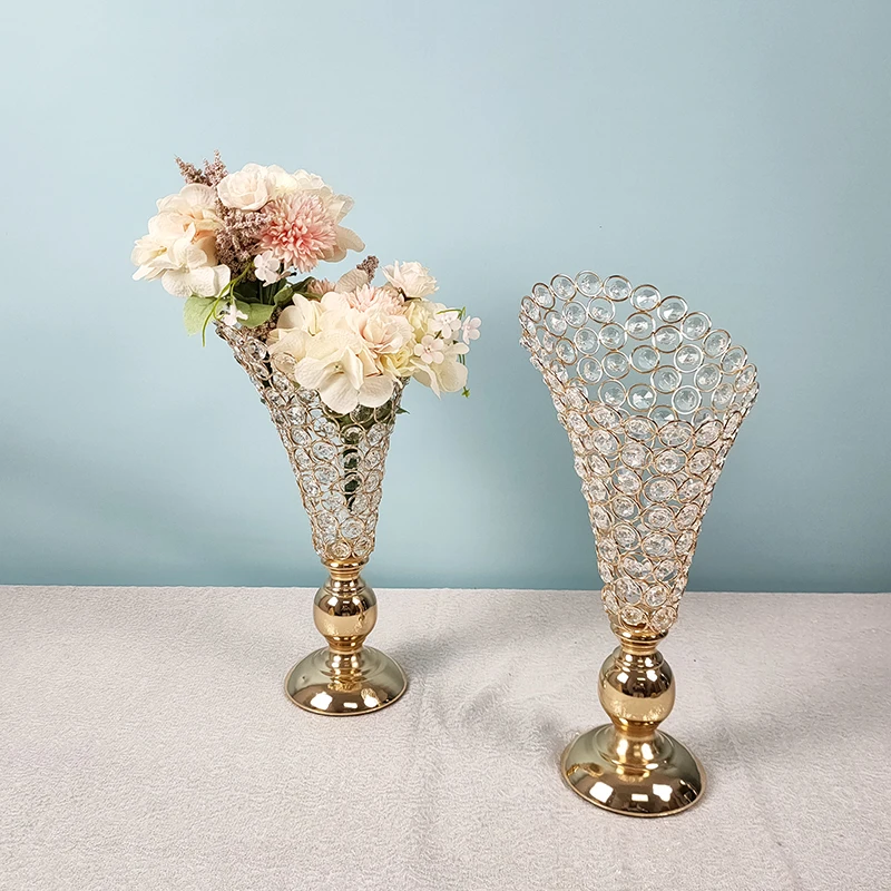 

Crystal plating vase wedding decoration holiday party setting