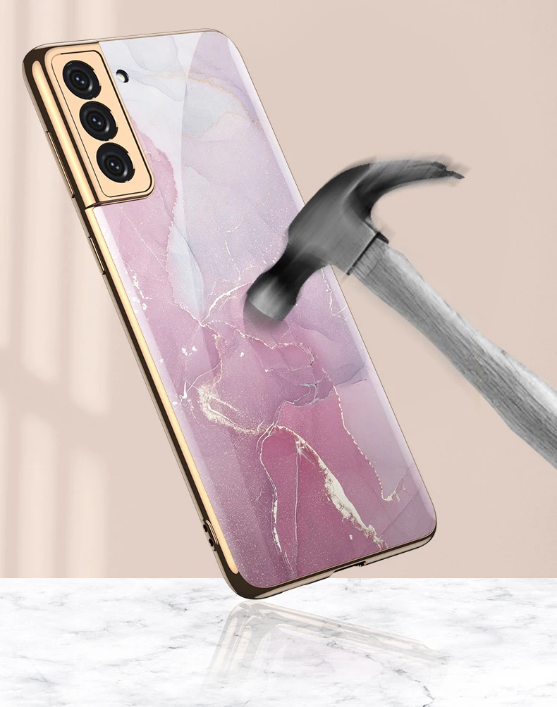 

Color Case For Samsung Galaxy S21 Plus Ultra Case For Samsung S21 Ultra Cover For Galaxy S21 Coque Tempered Glass Hard PC Cover