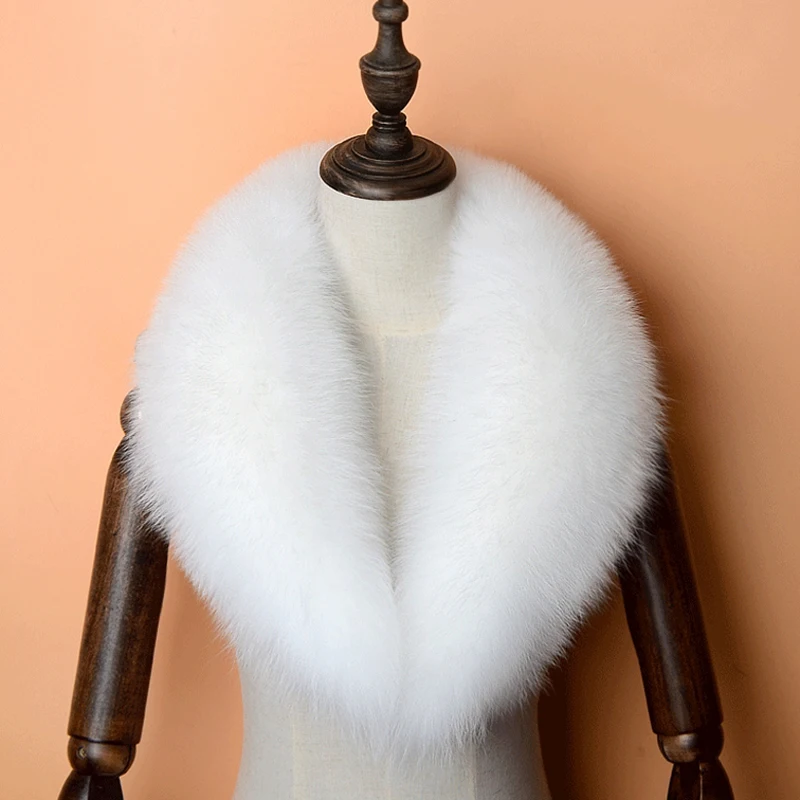 Новинка 100% роскошный женский шарф хомут с воротником из натурального Лисьего