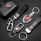 Брелок для ключей Автомобильный, металлический, кожаный, с логотипом, чехол для Fiat 500, Punto, Stilo, Ducato, Palio, Bravo, Doblo, Pa, 1 шт.