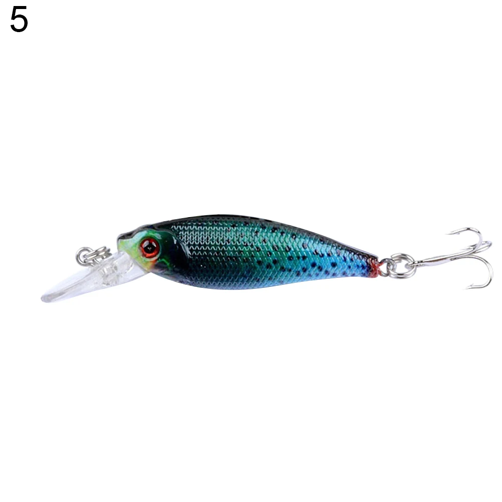 6.5cm Colorful 3D Eye Bionic Fish Fishing Plastic Hard Lures Floating Popper Minnow Crankbait Wobblers With 2 Hooks Bait Tool | Спорт и