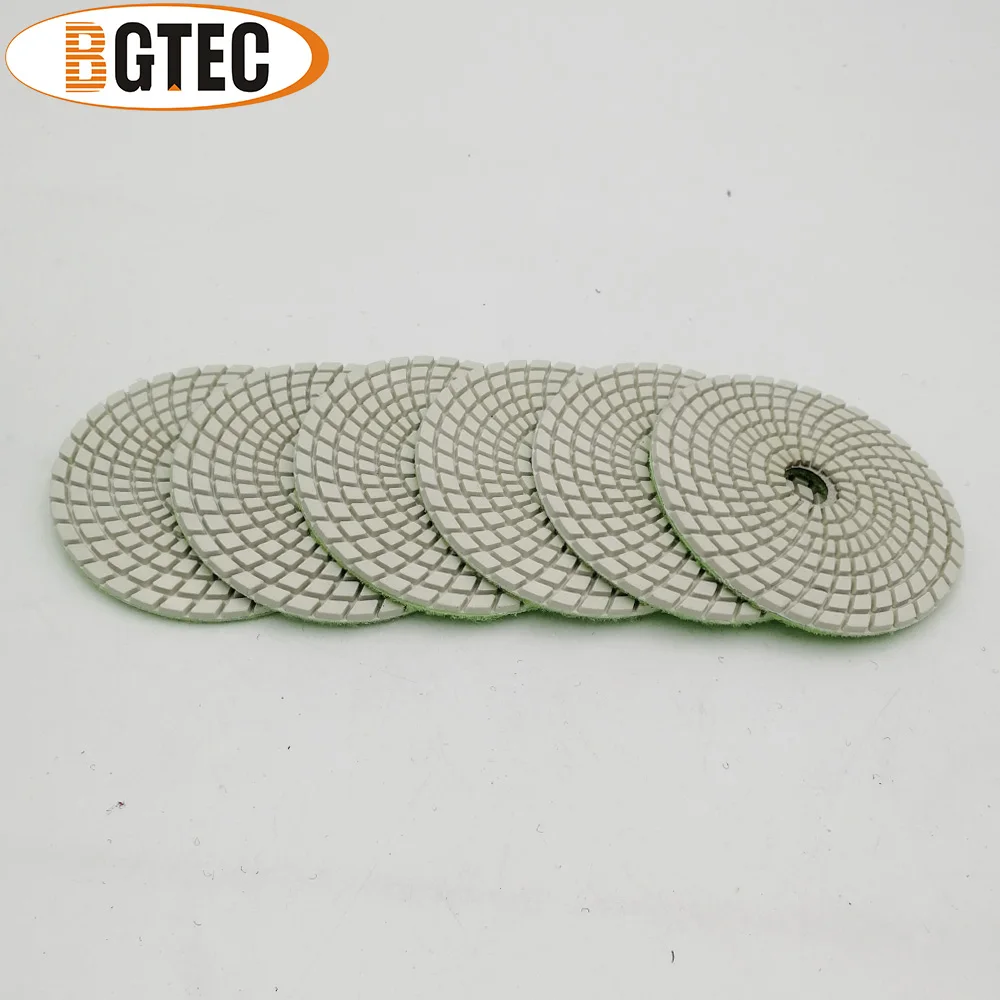 BGTEC 4inch 6pcs #1500 Professional wet diamond flexible polishing pads 100mm sanding disc disk for granite, marble, ceramic
BGTEC 4inch 6pcs #1500 Professional wet diamond flexible polishing pads 100mm sanding disc disk for granite, marble, ceramic