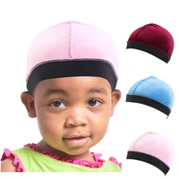 childrens velvet hair care wig caps solid color baby child baotou hats sleeping cap hair bonnet with elastic for boys and gilrs