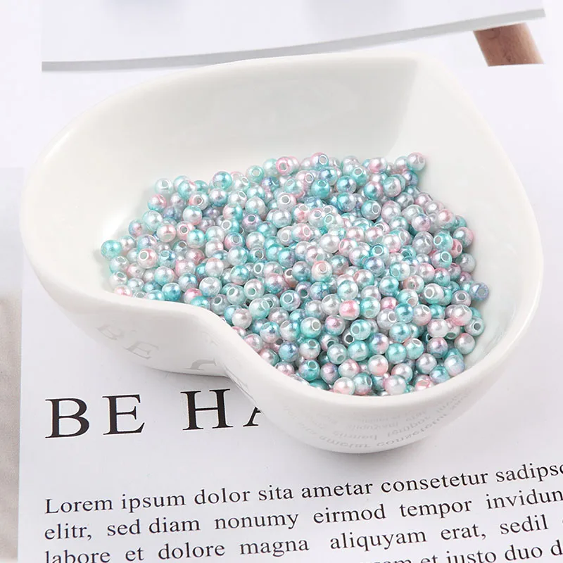 500Pcs 3mm Round Imitation Garment Pearl With holes For DIY Nail Art Necklace Fashion Jewelry Making Accessories | Дом и сад