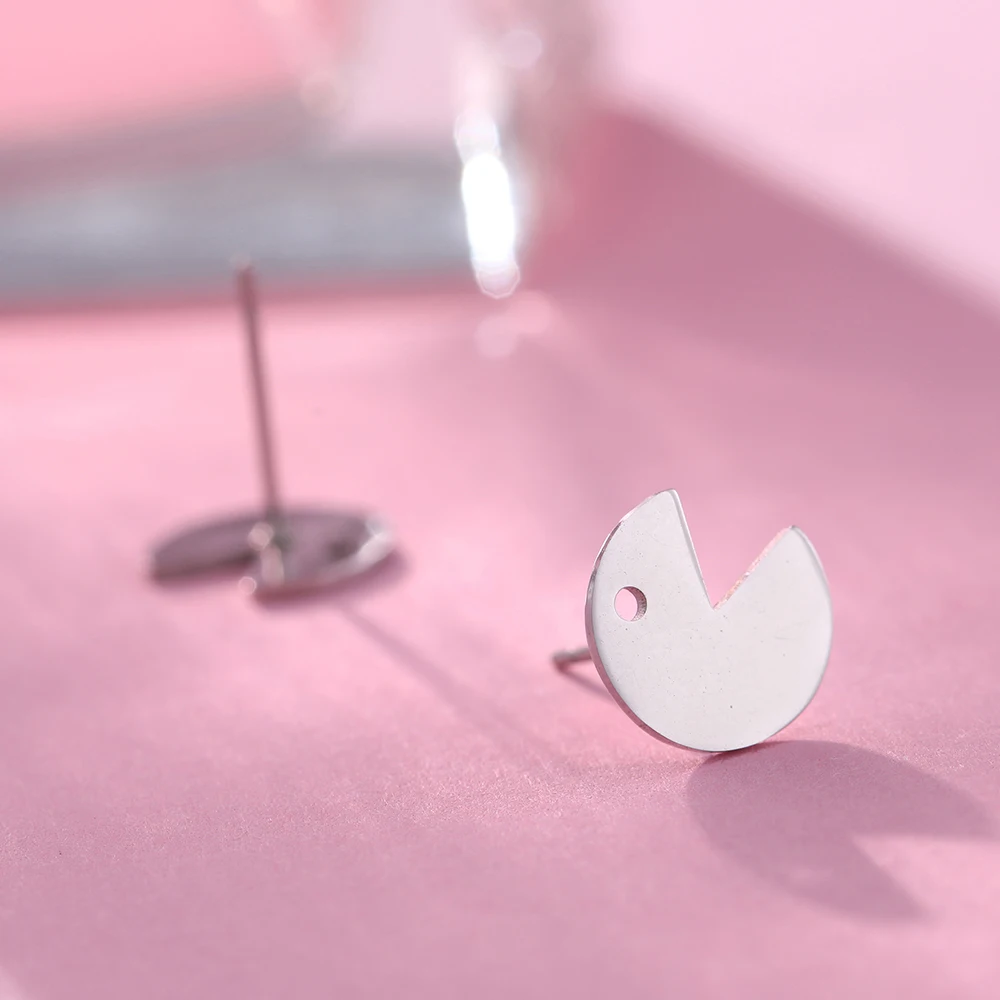 Женские серьги гвоздики LIKGREAT маленькие из нержавеющей стали золотистого и