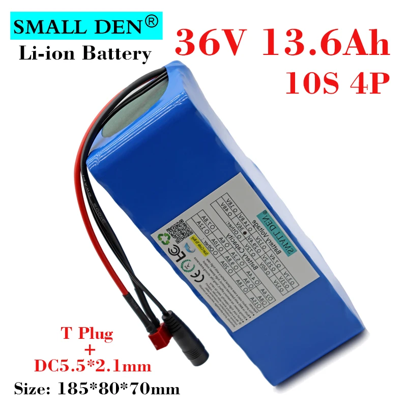 

36V 13.6Ah 18650 Li-ion battery pack 10S4P 13600mAh High capacity for Electric bicycle Scooter motorcycle 500W ebike battery BMS
