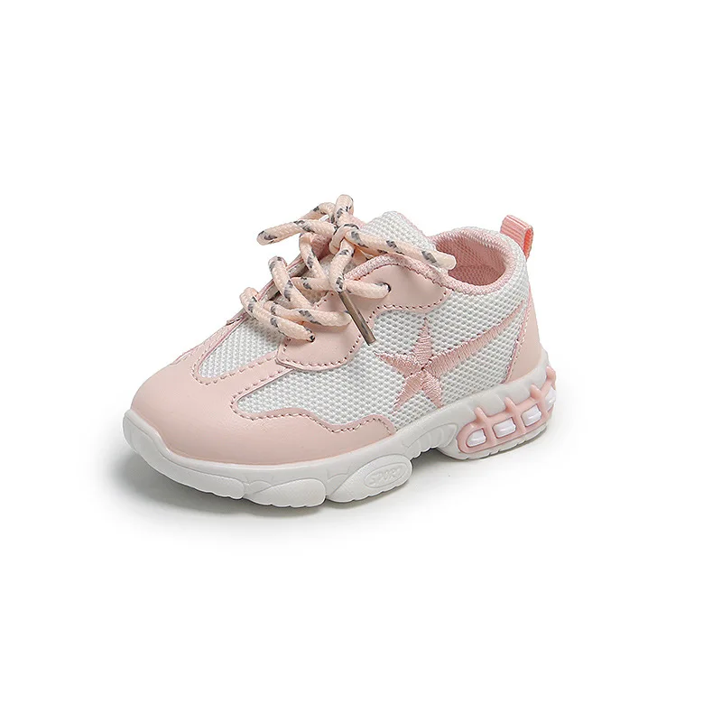 

2020 New Season Pink Newborn Girl Shoes Fashion Embroidery Star Casual Shoes Baby Boy Toddler Sneaker Moccasins Babies D06281