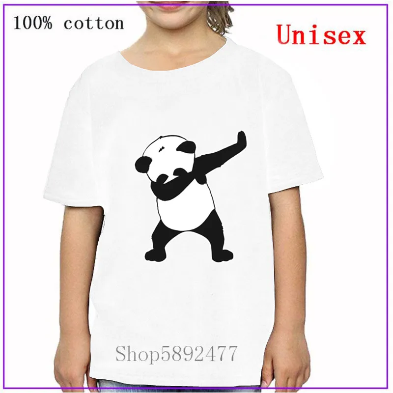 Dab Life/забавная летняя детская футболка для танцев с пандой хлопковая одежда