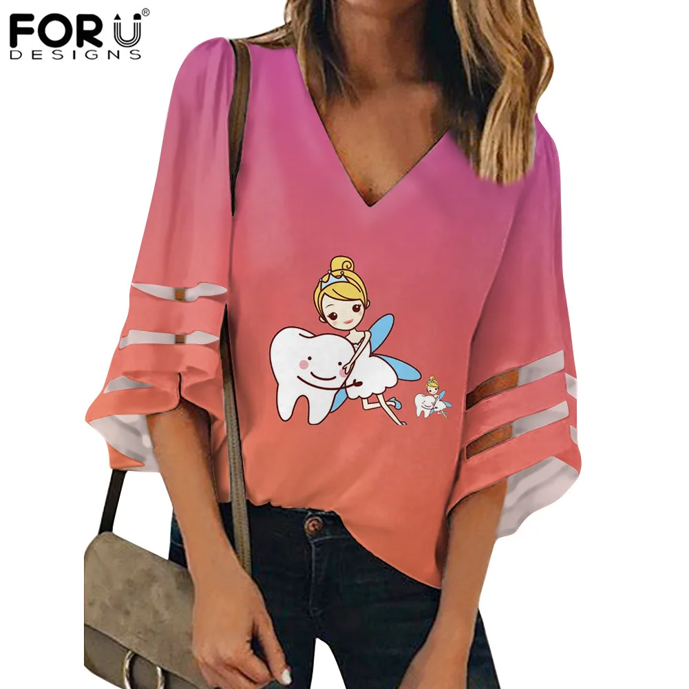 

Женская Летняя Повседневная рубашка с коротким рукавом и V-образным вырезом