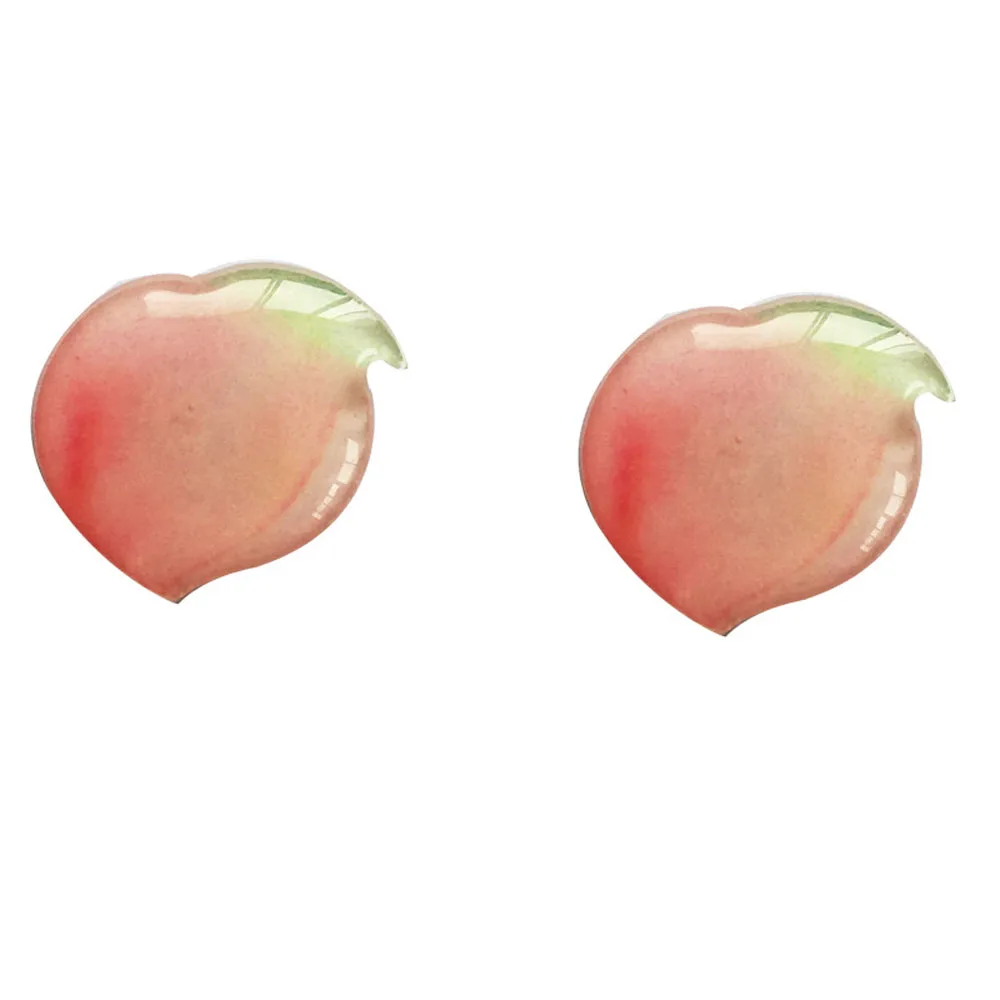 

In 2021 New Lovely Sweet Earrings Peach Fruit Shape Fashion Stud Earrings Lovely Temperament Women Fine Jewelry