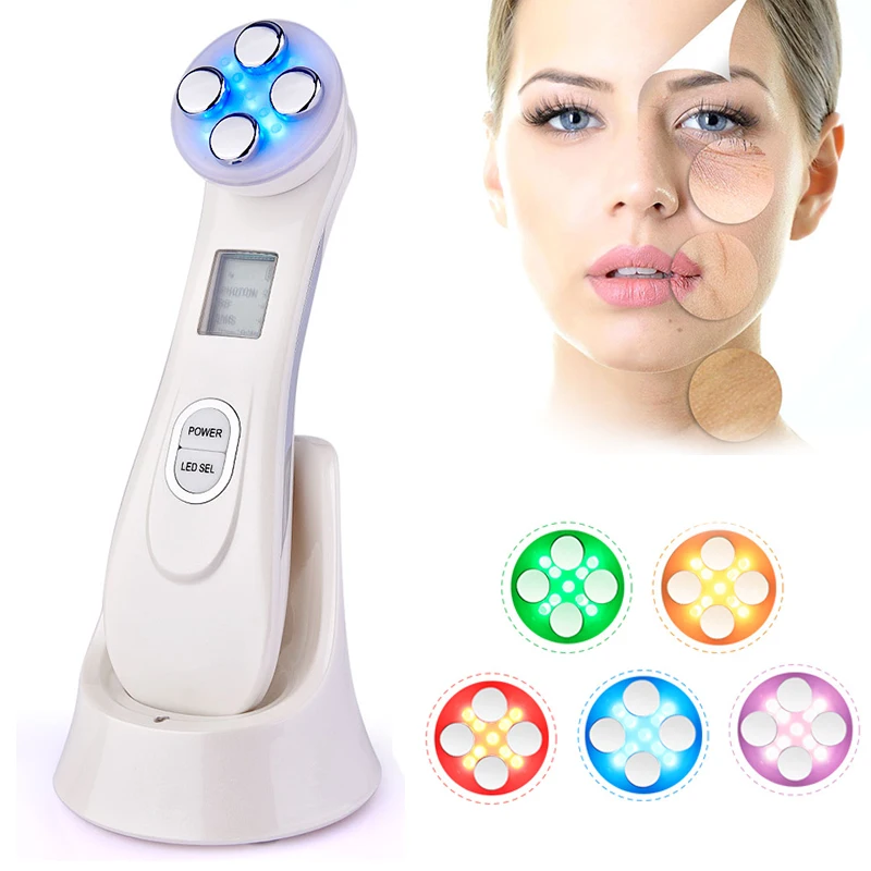 Радиочастотный светодиодный фотонный аппарат для лица прибор светильник вой